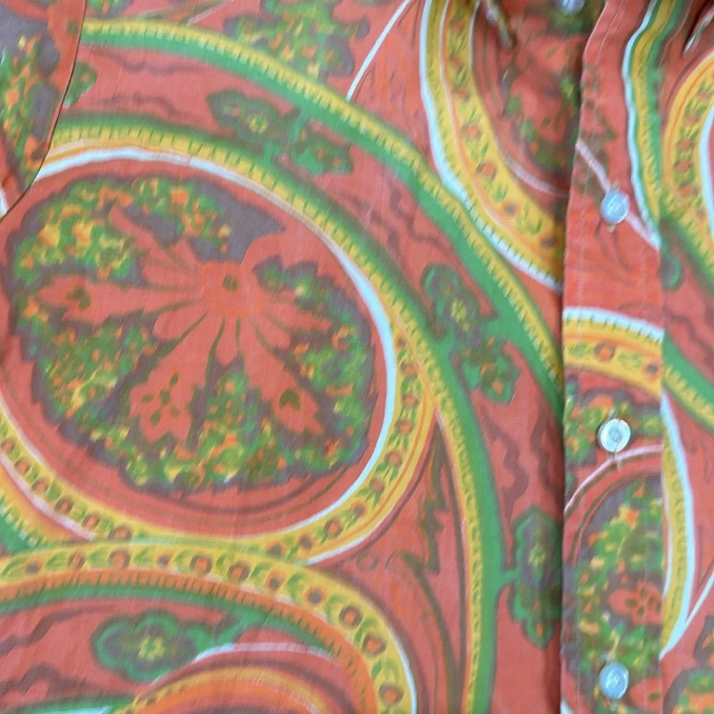 VINTAGE Brolly Male McGregor Paisley Shirt. Size small - Picture 3 of 8